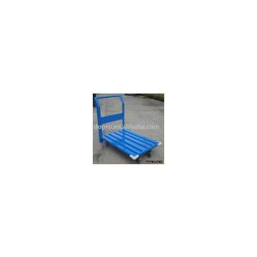 Folding steel trolley(hand cart,platform lorry,connectible metal platform trolley)