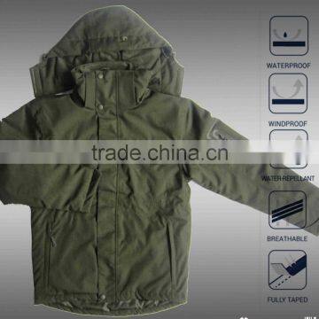 2016 Green Waterproof Woodland Winter Men Jacket