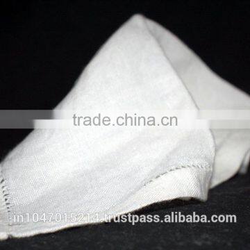 Linen napkin with hem stitch -- hand made