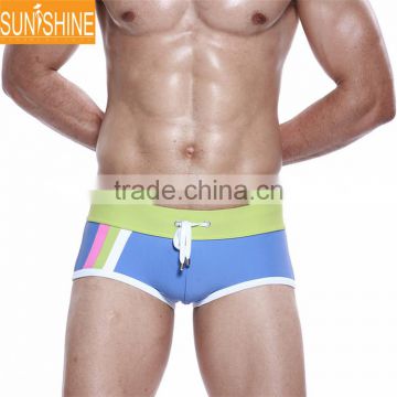 Cheap Men's Slim Sexy Boxer Swimsuit Male Swimming Trunks Bathing Shorts