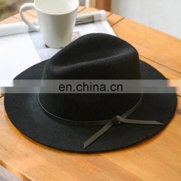 Wholesale Wool Felt Wide Brim Woman Fedora Hat photo-2