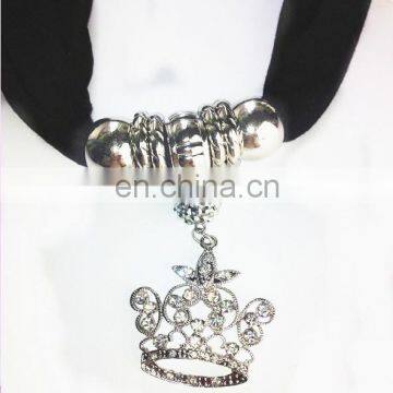 Shining fashion crown shape jewelry scarf hot selling in U.K.