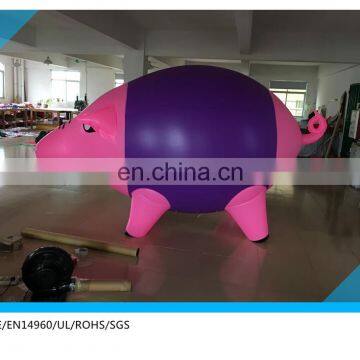 pink color inflatable pig helium balloon ,inflatable flying pig on the sky