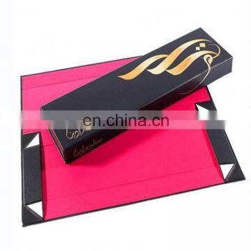 Customized Shape and Size Black Hardcover Paper Box With Gold Hot Stamp Logo for Jewelry Packaging photo-2