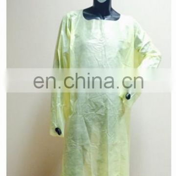 Disposable PE Coated PP Waterproof Isolation Gown