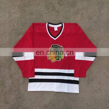 10% discount off red chicago blackhawks ice hockey jersey for game or fans