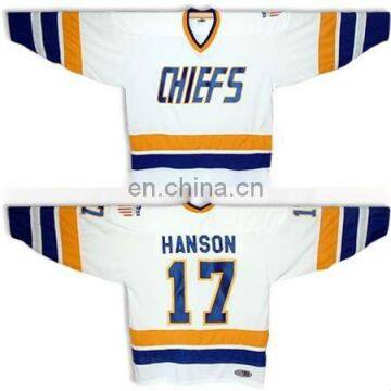 #17 Steve HANSON - Hanson brothers Charlestown CHIEFS jersey