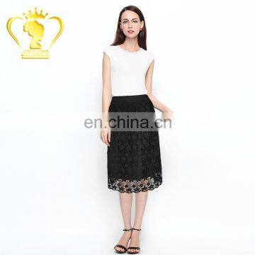 High Quality Elegant Women Long Lace Tulle Skirt photo-2