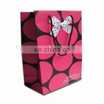 ladie's garment gift paper bags with bowknot