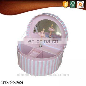 China Factory Semicircle Paper Jewellery Musical Boxes for Wholesale photo-2