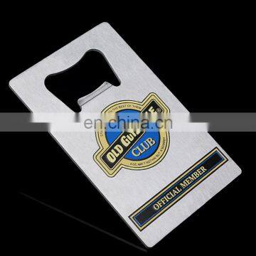 GS Craft Stainless steel metal credit card bottle opener, Metal Beer Bottle Opener