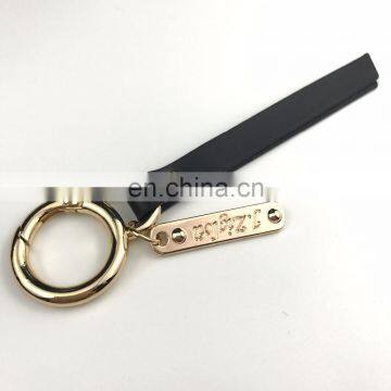 Hot Selling Black PU Custom Logo Key Chain photo-3