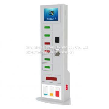 High Safety Self service free standing 19 inch Mobile charging kiosk