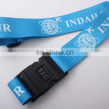 Good quality custom polyester printing travel uggage belt strap with buckle