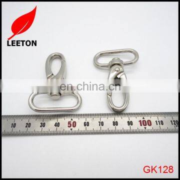 Factory supply 30mm shiny silver strong snap hook for handbag