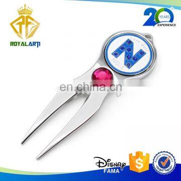 Shiny Crystals Golf Divot Tool with Golf Ball Marker