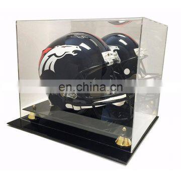 UV Protected Football Helmet Acrylic Display Case with Mirror