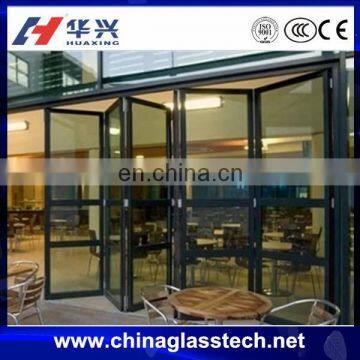 CE&CCC soundproof aluminum&PVC profile exterior sliding folding doors