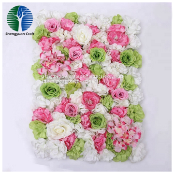 China supplier new design artificial silk rose flower wall