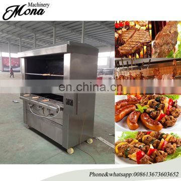 Hot sale big gas brazil barbecue machine/Brazilian Rodizio Machine Gas and carbon Grill Brazilian Churrascos machine