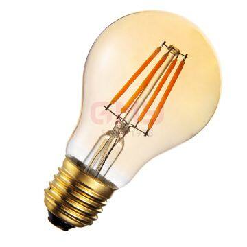 A60 LED Filament Bulb for Perfectly Replacement of Incandescent Lamp 4w 470lm Non-dimmable photo-3