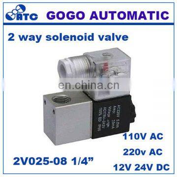 24v dc pneumatic solenoid valve air , 2v025-08 solenoid valve