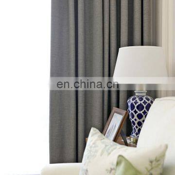 Plaid Blackout Curtain For Living Room Faux Linen Curtains for Bedroom Rideaux Window Customized