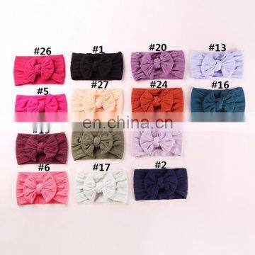 Baby Headband Girl Solid dress up headband Kids Toddler Makeup tulband Hair Band 27colors