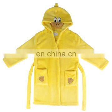 Super Soft Yellow Duck Baby Robe Bathrobe Flannel Kids Animal Bathrobe photo-2