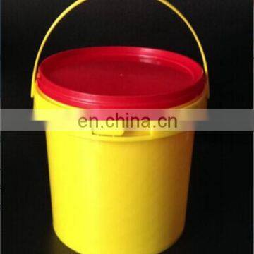 round plastic container with lid----all of size 8L chemical use plastic bucket for pigments agricultural chemicals printing ink