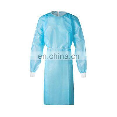 Factory disposable wholesale Non Woven Surgical Gowns AAMI Level 2 Level 3 Blue Yellow Isolation Gown