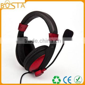 Fashion design hot studio red and black headset for computer