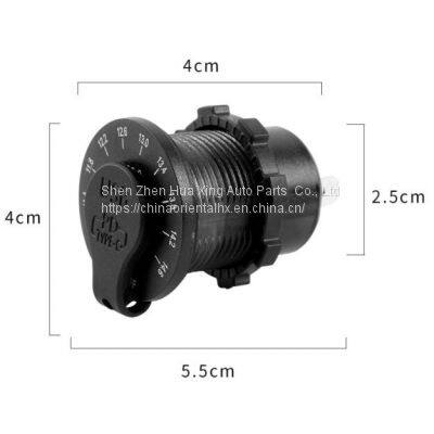 12/24V QC3.0 PD Car TPC Usb Fast Car Charger With Switch and LED Color Screen Voltmeter photo-3