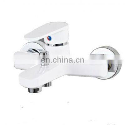 Plastic white shower bath faucet mixer