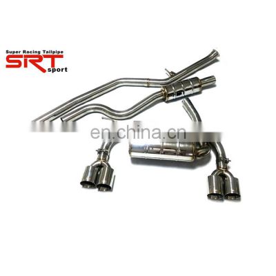 whole exhaust system for BMW 3 series exhaust mufflers catback with quad double tip