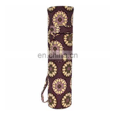 Standard Indian Quality Made With Adjustable Strap Hand-Loom Jacquard Fabric Used Yoga Mat Bag