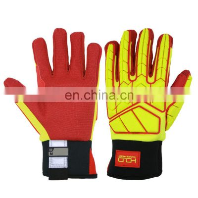 HDD TPR Protector Impact work gloves heavy duty fitness safety rubber mechanic oil gloves work impact gloves on sale