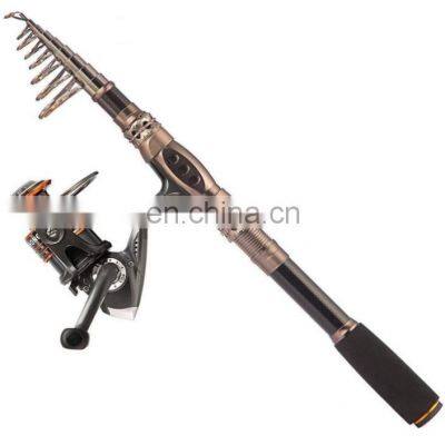 OEM Outdoor Carbon Telescopic Fishing Rod and Reel Sets