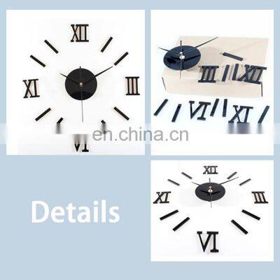 Hot Sale Diy 3d Fancy Decorative Removable Wall Clock Sticker Clock for Bedroom photo-2