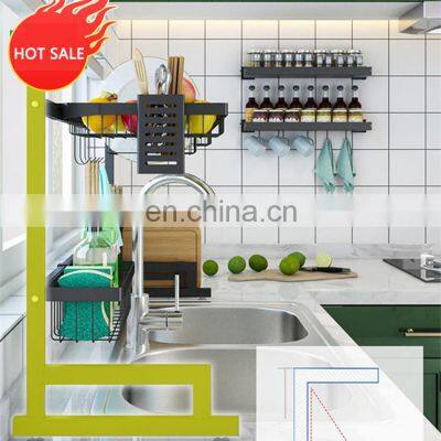 K&B Stand 2 Tier Over Sink Dish Drying Rack Stainless Steel Over Sink Dish Drying Rack photo-3