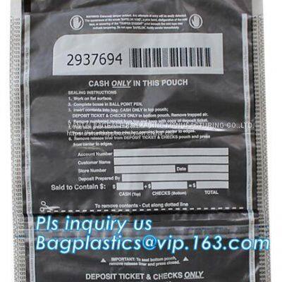Tamper Evidence Bags With Barcode And Serial Number Bank Money Coin Deposit Change Security Bags photo-4