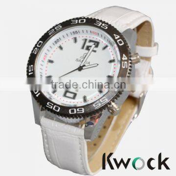 womens popular pure white leather strap watch ladies favorite