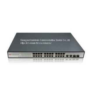 26-Port PoE Switch with 24 PoE Ports and 2 Gigabit Combo Ports