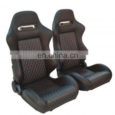 Adjustable Sport Car Seat organizer Cushion Boat Soft Metal Memory Foam PVC Leather Racing Seat