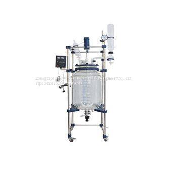 200L Jacket Glass Reactor Glass Reactor Supplier Jacketed Reactors Jacketed Pilot Glass Reactors photo-3