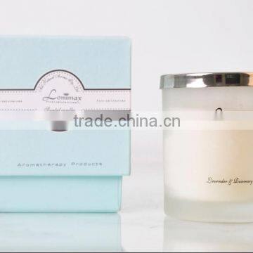 Scented Candle with shiny iron lid glass candle jar Air freshener SA-1914