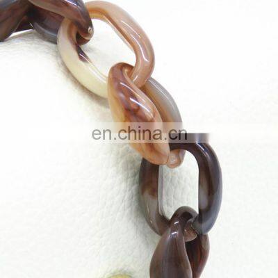 Fashion Leopard Resin bag chain Acrylic chain Tortoise Resin Chain