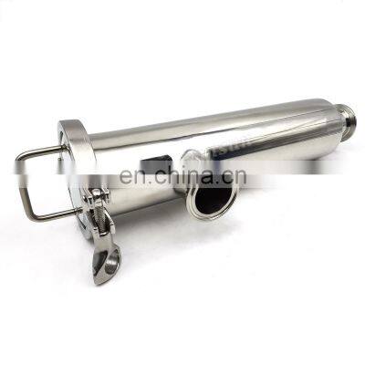 Food Grade Sanitary Stainless Steel Angle Type Clamp Water Pipe Filter Pipe Strainer