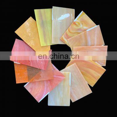 Factory Direct Custom Architectural Decor Tiffany Stained Glass Sheet Painted Mosaic Glass photo-3