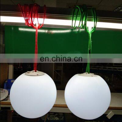 Decorative LED Lamp Outdoor Garden Plastic Glowing Ball Hanging Lights Outdoor Pendant Lights